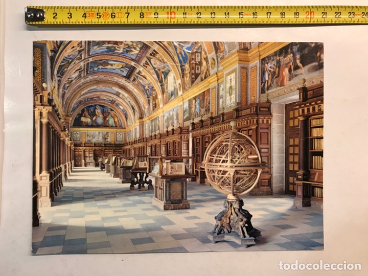 Cartoline: EL ESCORIAL, Postal XL, 21 x 15, Monasterio. Biblioteca. PATRIM&Ocirc;NIO NACIONAL