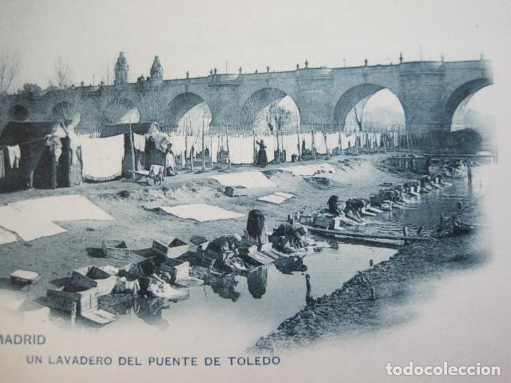Postais: MADRID-LAVADERO DEL PUENTE DE TOLEDO-HAUSER Y MENET-767-REVERSO SIN DIVIDIR-POSTAL ANTIGUA-(69.263)