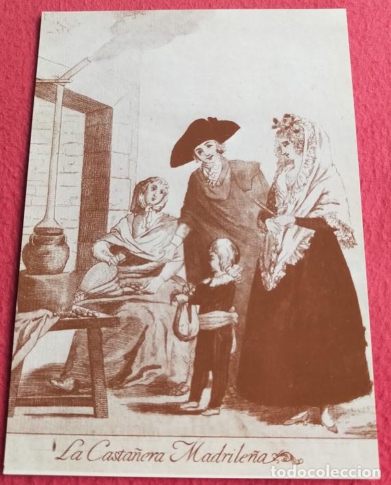 Postkarten: Tarjeta Postal MUSEO MUNICIPAL DE MADRID. P-393 Grabado An&oacute;nimo siglo XVIII La Casta&ntilde;era Madrile&ntilde;a