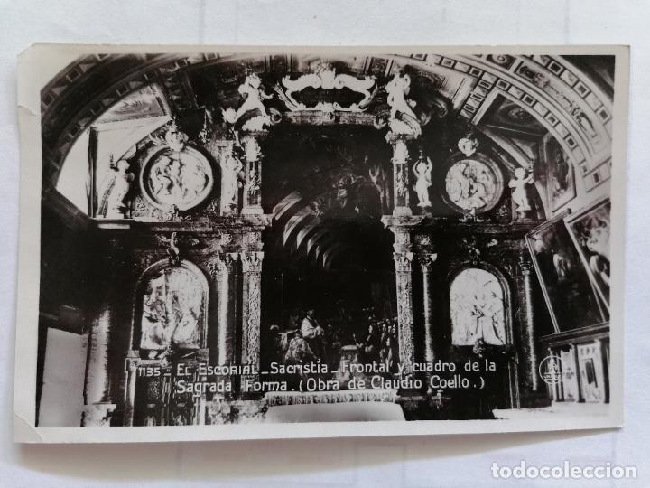 Postkarten: POSTAL EL ESCORIAL - SACRISTIA - FRONTAL Y CUADRO DE LA SAGRADA FORMA