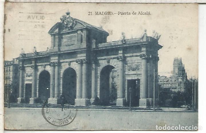 Postales: MADRID PUERTA DE ALCALA ESCRITA - Foto 1