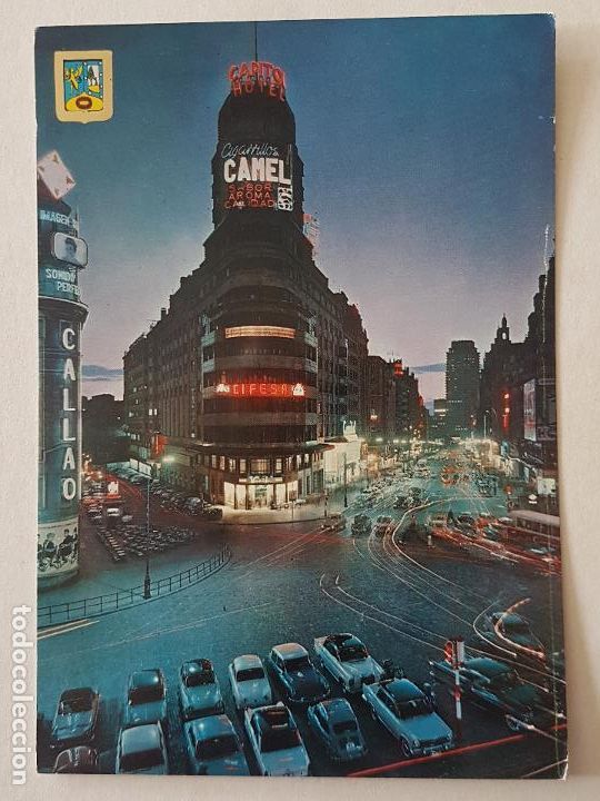 Postales: MADRID GRAN VIA Y CAPITOL POSTAL - Foto 1
