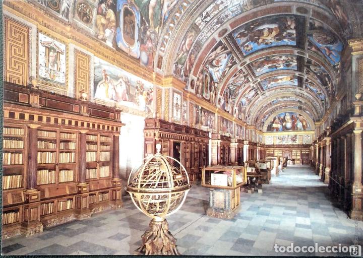 Postais: El Escorial. 83 Biblioteca. Ed. Patrimonio Nacional. Nueva. Color