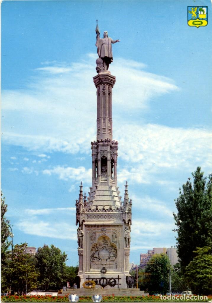 Cartes Postales: N&ordm; 130-MADRID. Monumento a Col&oacute;n. Escrita en 1963. Ed. BEASCOA