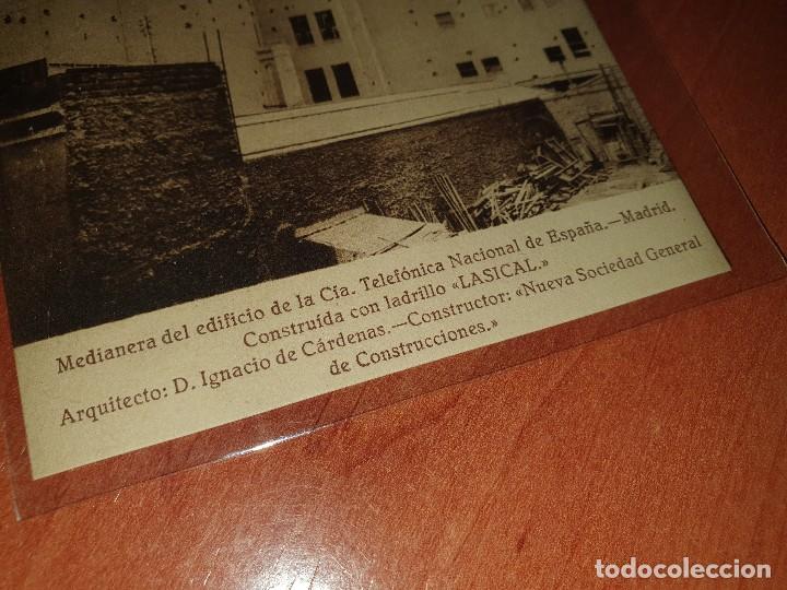 Postales: Madrid, medianera edificio de la telefonica, ladrillo lasical - Foto 2