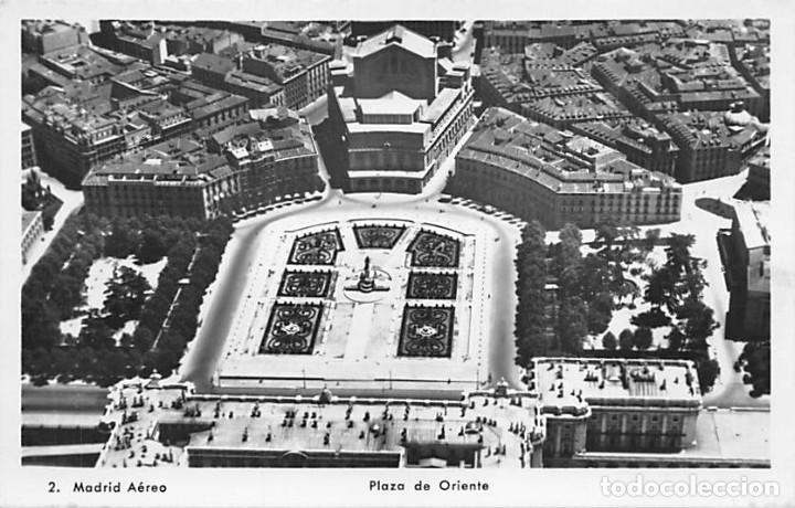 Postales: MADRID A&Eacute;REO.- PLAZA DE ORIENTE - Foto 1