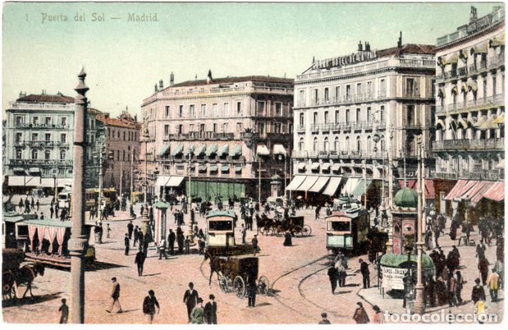 Postales: PRECIOSA POSTAL - MADRID - PUERTA DEL SOL - Foto 1