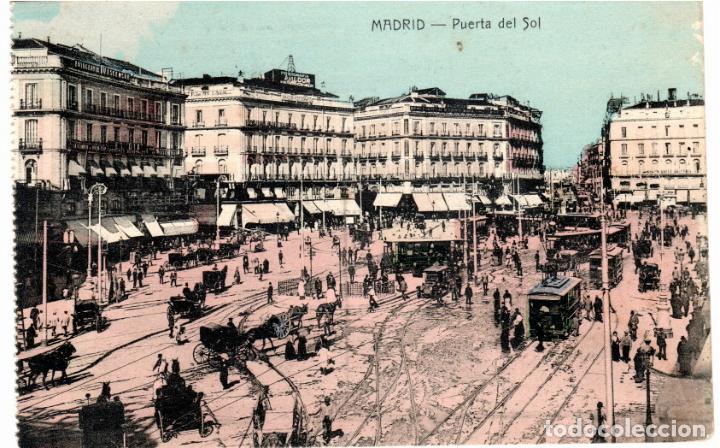 Postales: PRECIOSA POSTAL - MADRID - PUERTA DEL SOL - Foto 1