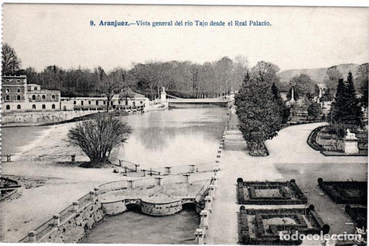 Postales: BONITA POSTAL - ARANJUEZ (MADRID) - VISTA GENERAL DEL RIO TAJO DESDE EL REAL PALACIO - J. LACOSTE