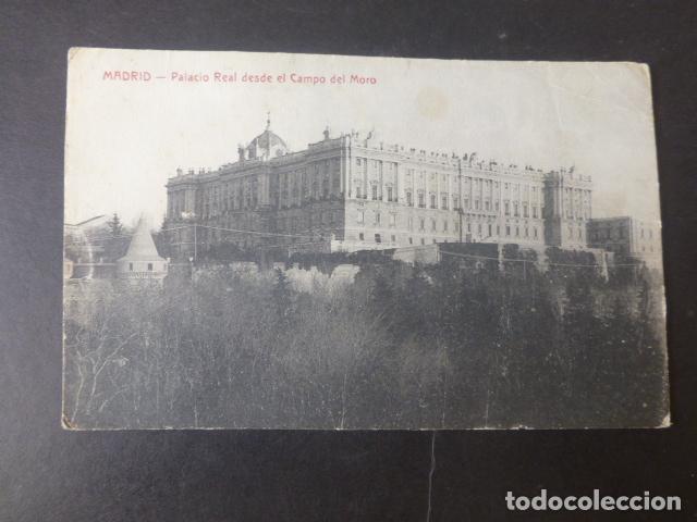 Postales: MADRID PALACIO REAL DESDE EL CAMPO DEL MORO - Foto 1
