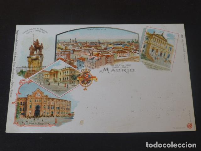 Postales: MADRID POSTAL TIPO CRUSS AUSS EDICION ALEMANA REVERSO SIN DIVIDIR CROMOLITOGRAFICA - Foto 1 - 294141208