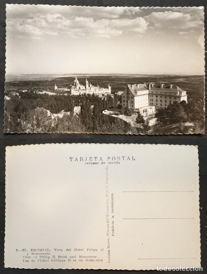 Postales: EL ESCORIAL - VISTA DEL HOTEL FELIPE II Y MONASTERIO- GARCIA GARRABELLA