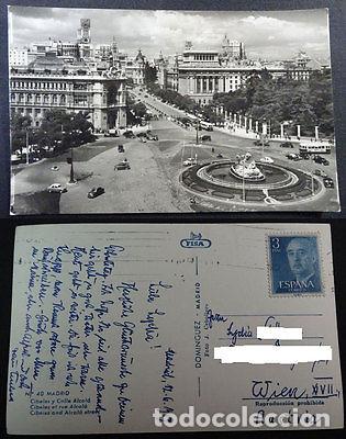 Postales: ANTIGUA POSTAL MADRID CIBELES ALCALA EDIFICIO BANCO CENTRAL POSTCARD CC03576 - Foto 1