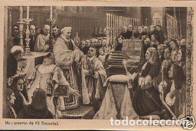 Postcards: POSTAL MONASTERIO EL ESCORIAL LA SAGRADA FORMA HAUSER Y MENET POSTCARD CC02821