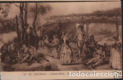 Postcards: POSTAL MONASTERIO ESCORIAL PALACIO REAL BAILE CAMPESTRE BAYEU POSTCARD CC02884