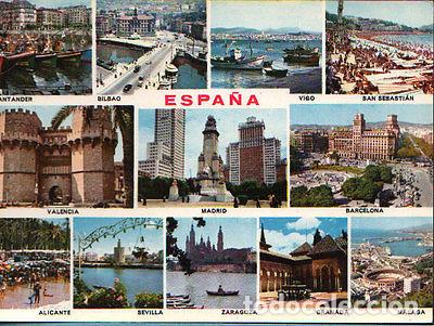Postais: ANTIGUA POSTAL DE PRINCIPALES CIUDADES DE ESPA&Ntilde;A POSTCARD POSTKARTE CC01426