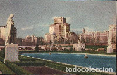 Postales: ANTIGUA POSTAL MADRID EDIFICIO ESPA&Ntilde;A DESDE PALACIO REAL OLD POSTCARD CC01604 - Foto 1