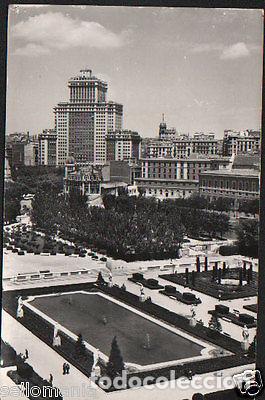 Postales: ANTIGUA POSTAL MADRID JARDINES SABATINI EDIFICIO ESPA&Ntilde;A OLD POSTCARD CC01061 - Foto 1