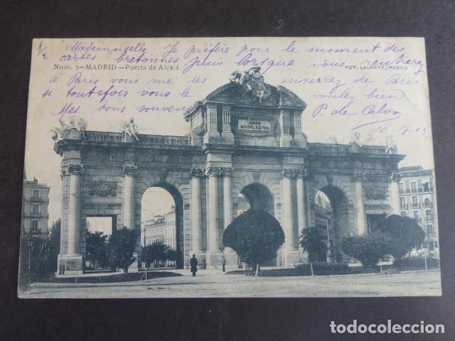 Postales: MADRID PUERTA DE ALCAL&Aacute; 1903 - Foto 1