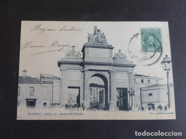 Postales: MADRID PUERTA DE TOLEDO 1903 - Foto 1