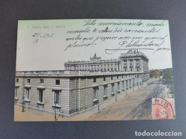 Postales: MADRID PALACIO REAL 1905 - Foto 1