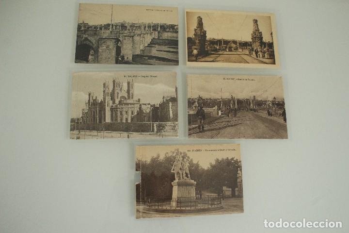 Postales: 5 POSTALES ANTIGUAS DE MADRID - Foto 1