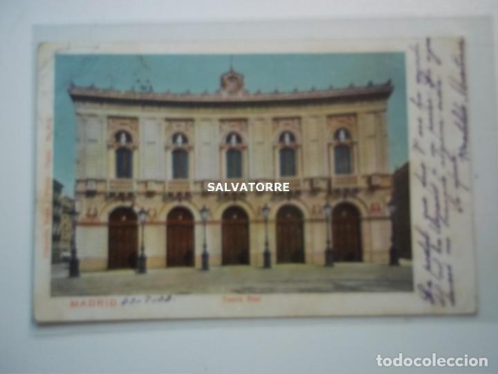 Postales: POSTAL MADRID.TEATRO REAL.913,ROMO Y FUSSEL.SIN DIVIDIR.CIRCULADA.OROTAVA ANTONIO LUGO MASSIEU.1903