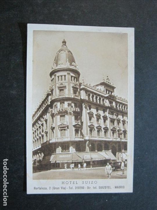 Postcards: MADRID-HOTEL SUIZO-PUBLICIDAD-POSTAL ANTIGUA-(75.974)