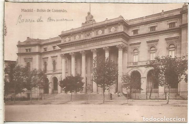 Postales: MADRID SIN ESCRIBIR BOLSA DE COMERCIO - Foto 1