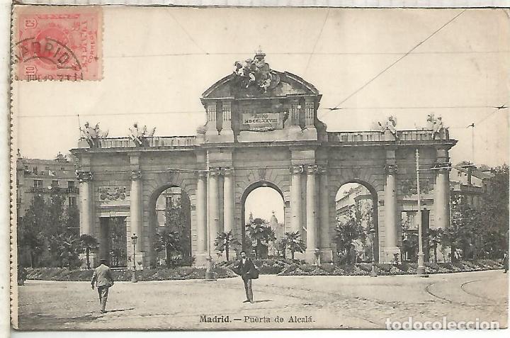 Postales: MADRID PUERTA DE ALCALA ESCRITA - Foto 1