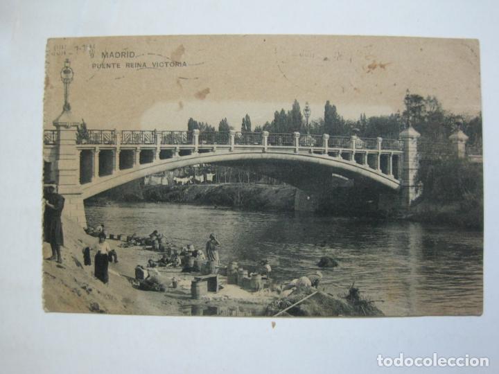 Postais: MADRID-PUENTE REINA VICTORIA-LAVANDERAS-HAUSER Y MENET-POSTAL ANTIGUA-(76.650)