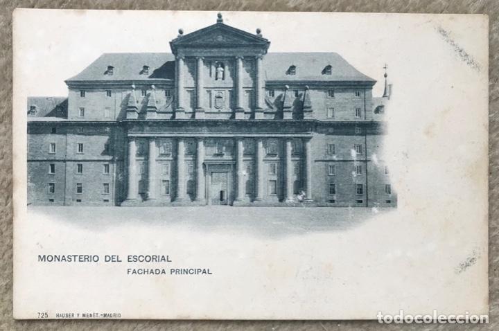 Postcards: Monasterio del Escorial - Fachada Principal - Postal publicidad Hotel Miranda - Hauser y Menet