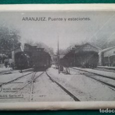 Postales: TREN FERROCARRIL M.Z.A. POSTAL ARANJUEZ PUENTE Y ESTACIONES 1985