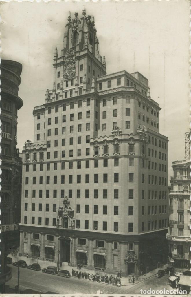 Cartoline: N&ordm; 19-MADRID. Palacio de la Telef&oacute;nica. Circulada en 1951. EDICIONES GARC&Iacute;A GARRABELLA