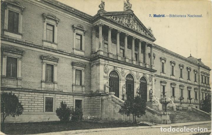 Postais: N&ordm; 7-MADRID. Biblioteca Nacional. Sin circular. ED. FOT. LACOSTE