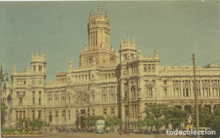 Cartoline: N&ordm; 85-MADRID. El Palacio de Comunicaciones. Circulada en 1954. ED. MAYFE