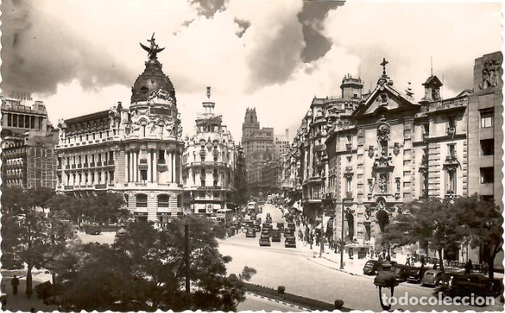 Cartoline: N&ordm; 1-MADRID. Calle de Alcal&aacute; y Avda. de Jos&eacute; Antonio. Sin circular. EDICIONES GARC&Iacute;A GARRABELLA