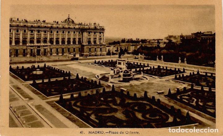 Postais: N&ordm; 41-MADRID. Plaza de Oriente. Circulada en 1951. ED. HELIOTIPIA ART&Iacute;STICA ESPA&Ntilde;OLA
