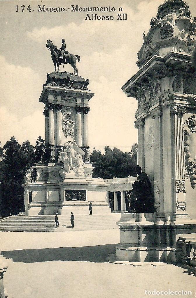 Postais: N&ordm; 174-MADRID. Monumento a Alfonso XII. Sin circular. ED. GRAFOS
