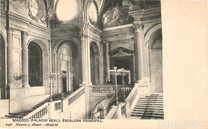 Postais: N&ordm; 2036-MADRID. Palacio Real: escalera principal. Sin circular. ED. HAUSER Y MENET