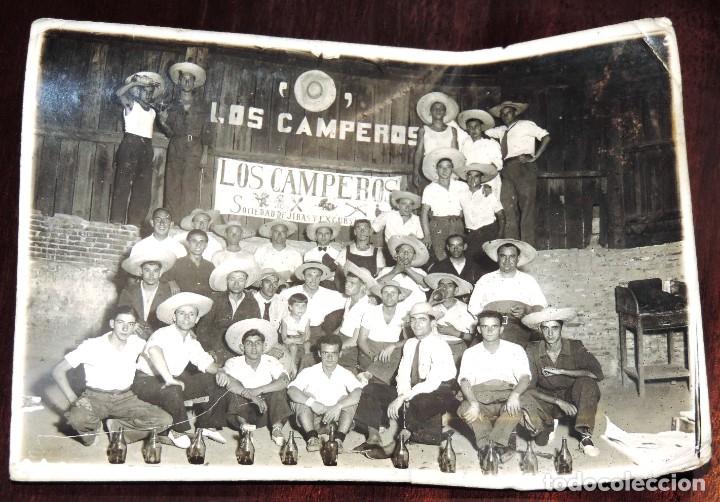 Postais: FOTOGRAFIA DE LOS CAMPEROS, SOCIEDAD DE JIRAS Y EXCURSIONISTAS, POSIBLEMENTE EN LA SIERRA DE GUADARR