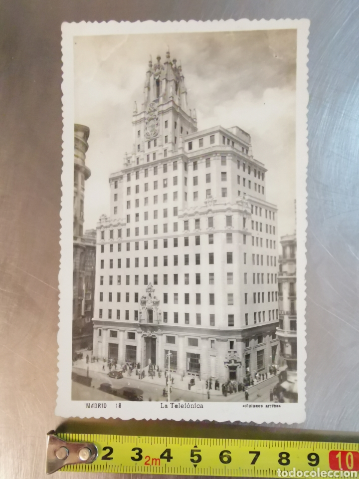 Postales: Postal del Edificio de Telef&oacute;nica de Madrid, n&ordm;18. direcci&oacute;n Terrassa. 1920s - Foto 2