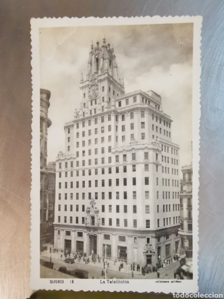 Postales: Postal del Edificio de Telef&oacute;nica de Madrid, n&ordm;18. direcci&oacute;n Terrassa. 1920s - Foto 1
