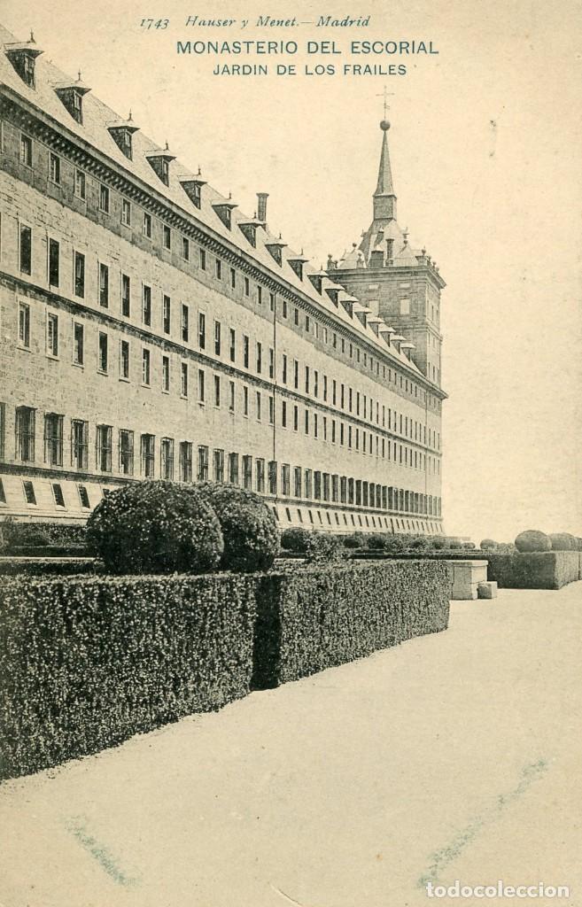 Cartoline: POSTAL. MONASTERIO DEL ESCORIAL. JARD&Iacute;N DE LOS FRAILES. 1743. HAUSER Y MENET. SC