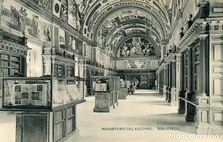Postales: POSTAL. MONASTERIO DE EL ESCORIAL. BIBLIOTECA. HAUSER Y MENET. SC