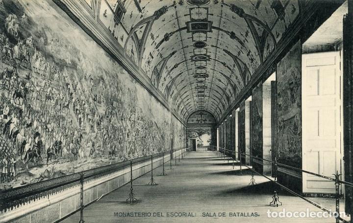 Postales: POSTAL. MONASTERIO DEL ESCORIAL. SALA DE BATALLAS. HAUSER Y MENET