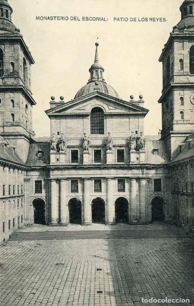 Postales: POSTAL. MONASTERIO DEL ESCORIAL. PATIO DE LOS REYES. HAUSER Y MENET