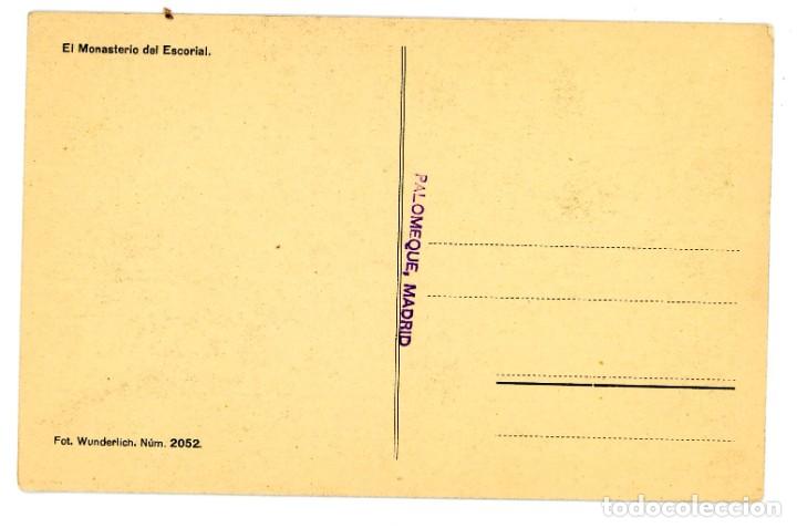 Postales: POSTAL. MONASTERIO DEL ESCORIAL. 2052. WUNDERLICH - Foto 2