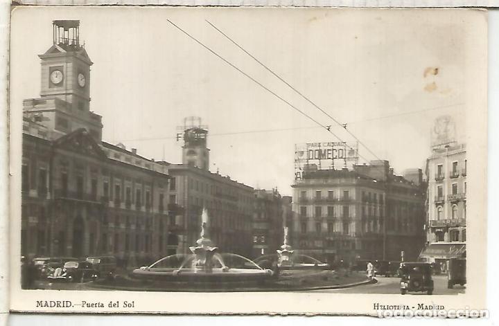 Postales: MADRID PUERTA DEL SOL ESCRITA - Foto 1