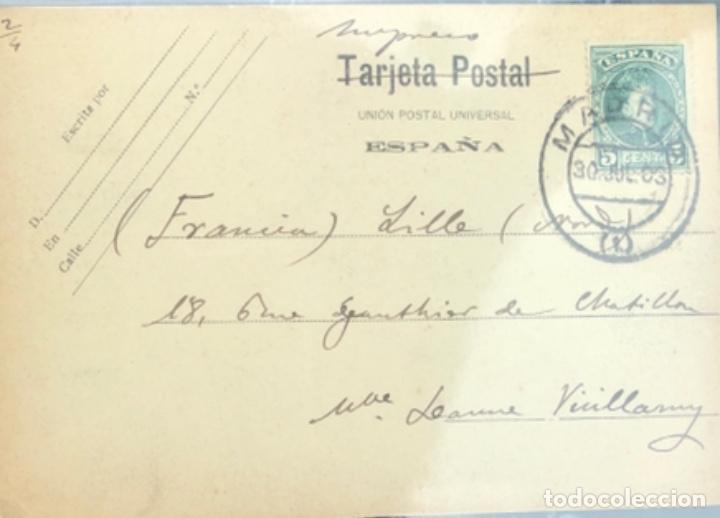 Postales: Postal de Madrid. 1903 - Foto 2